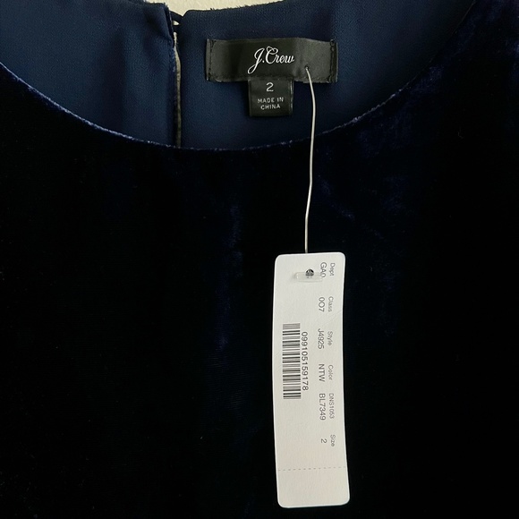J. Crew Velvet Top, Navy - NWT - Picture 5 of 8